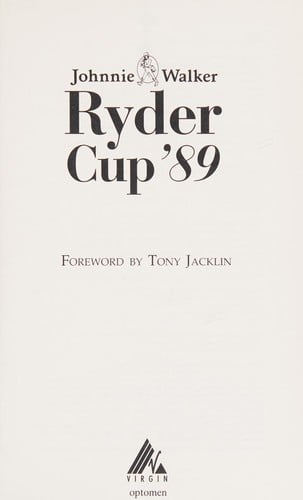 Johnnie Walker Ryder Cup '89