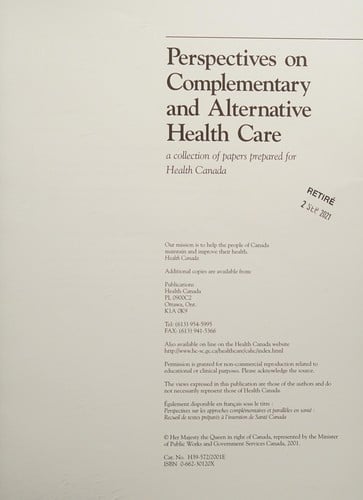 Perspectives on complementary and alternative health care