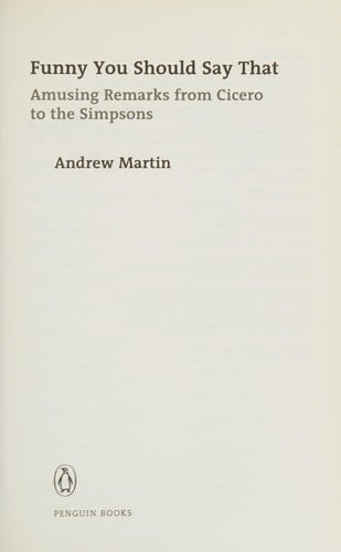 FUNNY YOU SHOULD SAY THAT