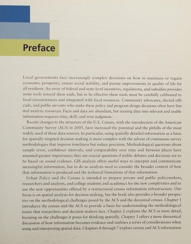 Urban policy and the census