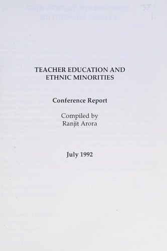Teacher education and ethnic minorities
