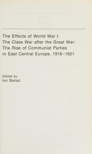 The Effects of World War I