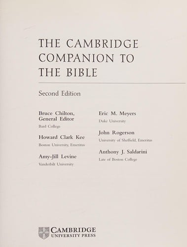 The Cambridge companion to the Bible