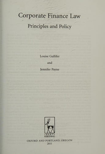 Corporate finance law