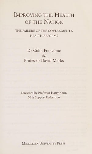 Improving the Health of the Nation