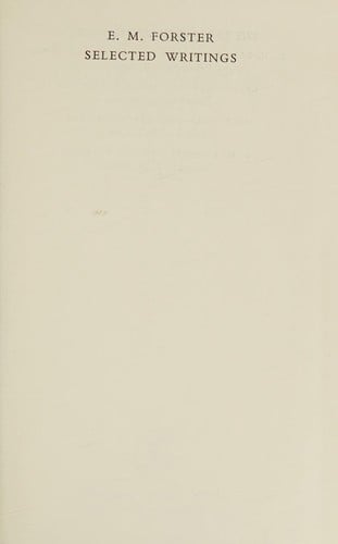 E. M. Forster: selected writings