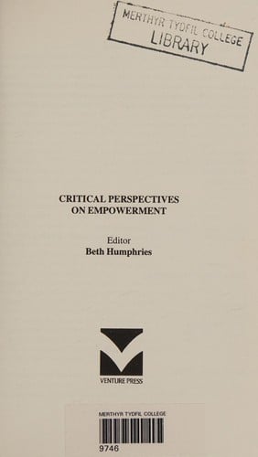 Critical perspectives on empowerment