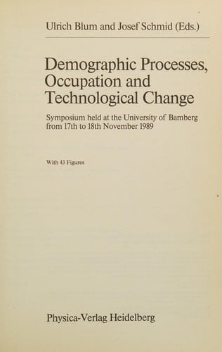 Demographic processes, occupation, and technological change