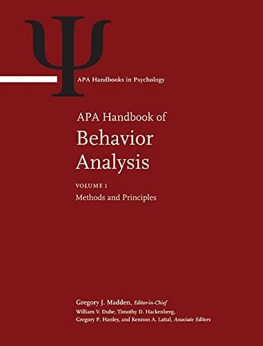 APA handbook of behavior analysis