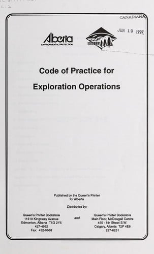 Code of practice for exploration operations