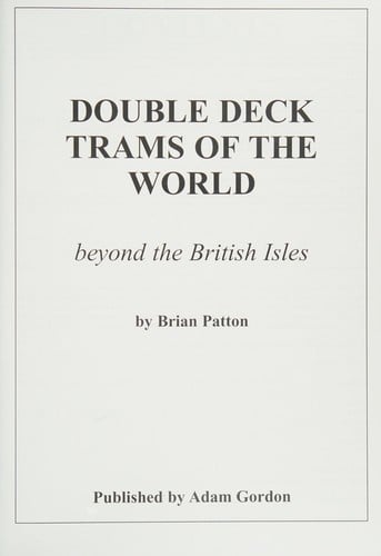 Double-deck Trams of the World