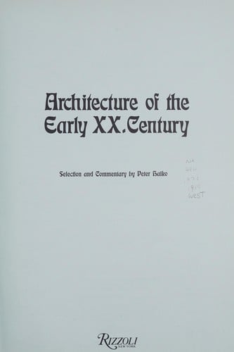 Architecture of the early XX. century