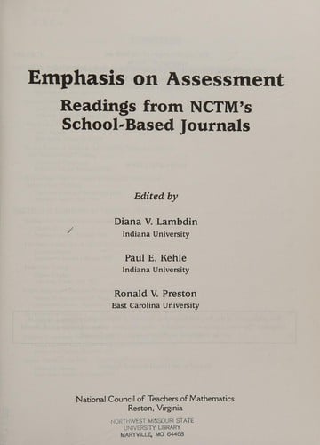 Emphasis on assessment