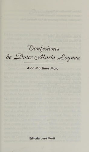 Confesiones de Dulce María Loynaz