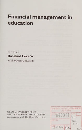 Financial management in education