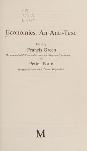 Economics, an anti-text