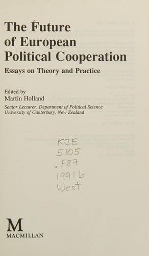 The Future of European political cooperation