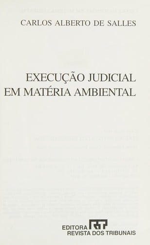 Execução judicial em matéria ambiental