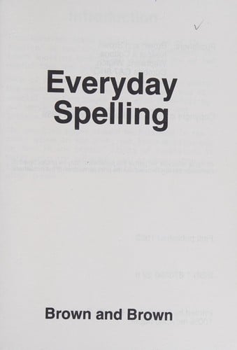Everyday spelling