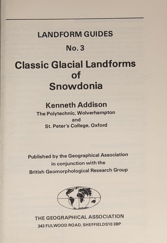 Classic glacial landforms of Snowdonia