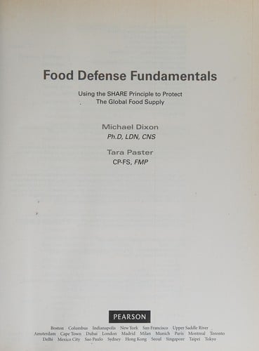 Food defense fundamentals