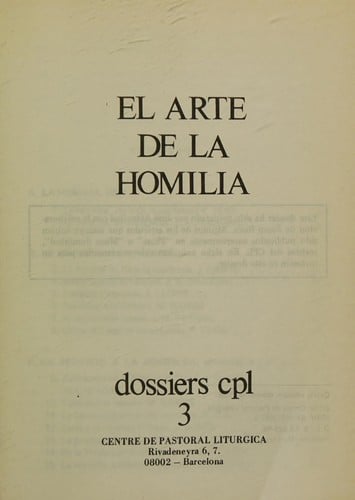 El Arte de la homilía