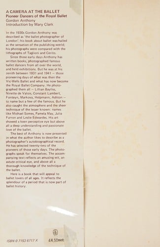 A camera at the ballet