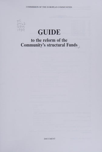Guide to the reform of the community's structural funds