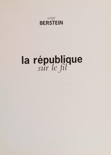 La république sur le fil