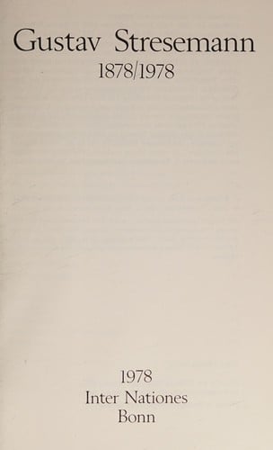Gustav Stresemann