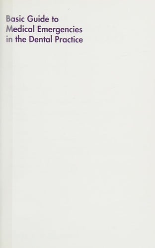 Basic guide to medical emergencies in the dental practice