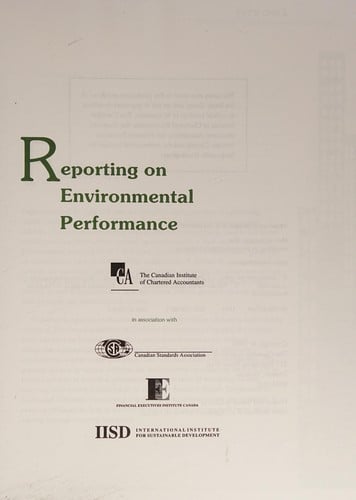 Reporting on environmental performance