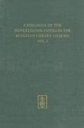 Catalogue of the Mendelssohn papers in the Bodleian Library, Oxford
