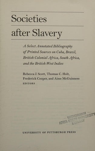 Societies after slavery