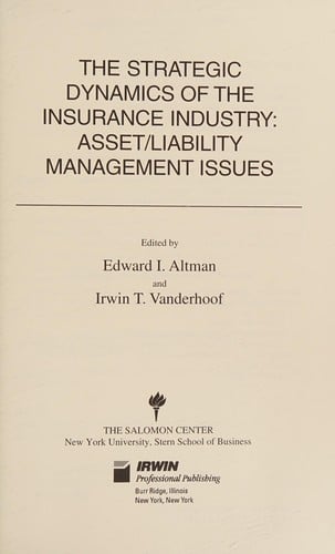 The strategic dynamics of the insurance industry