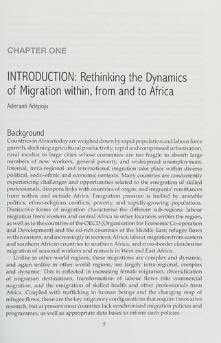 International migration within, to and from Africa in a globalised world