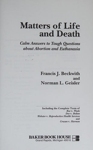 Matters of life and death