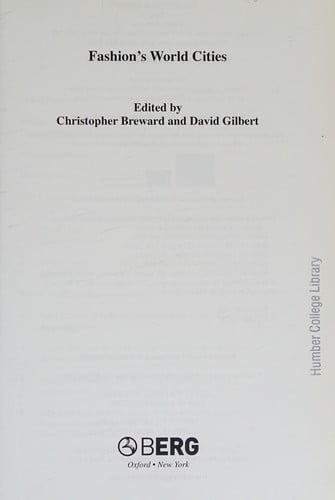 Fashion's world cities