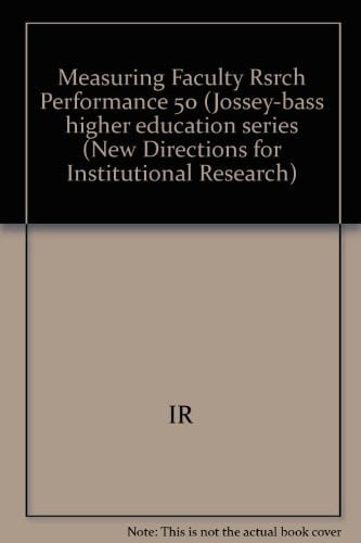 Measuring faculty research performance