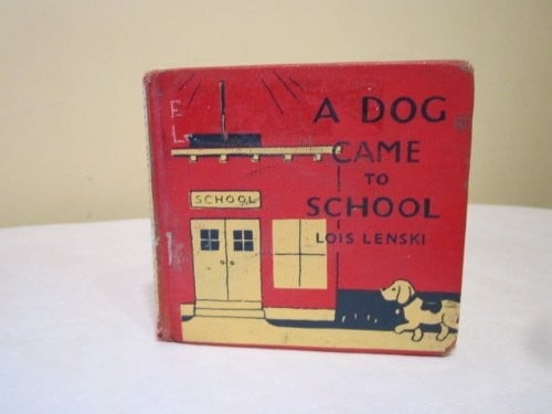 A dog came to school