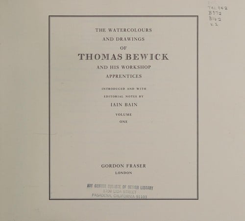 The watercolours and drawings of Thomas Bewick and his workshop apprentices