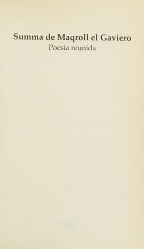 Summa de Maqroll el Gaviero