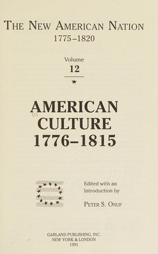 American culture, 1776-1815