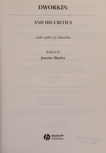 Dworkin and his critics