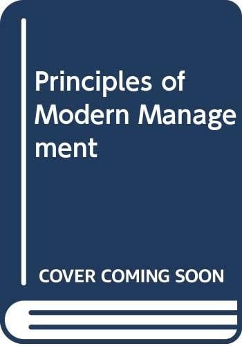 The Principles of modern management