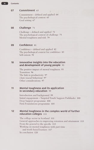 Developing mental toughness