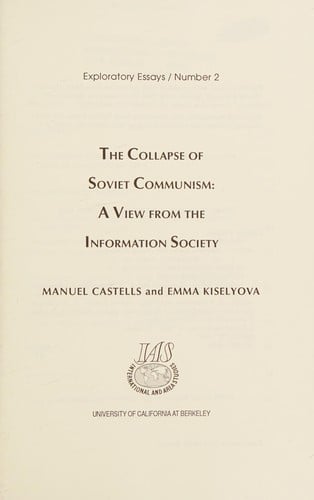 The collapse of Soviet communism