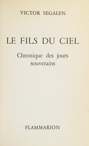 Le fils du ciel