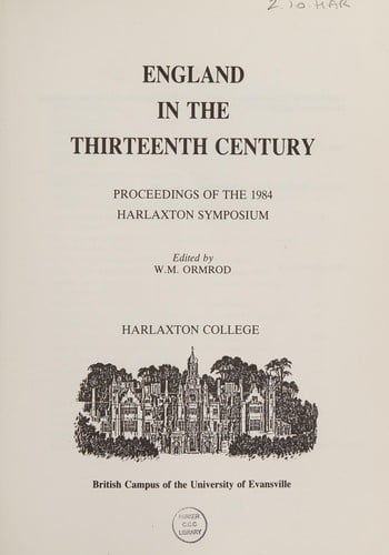 England in the thirteenth century