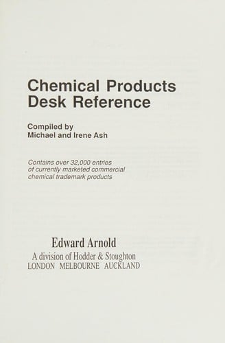 Chemical products desk reference